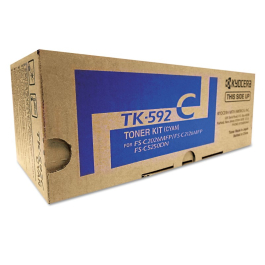 Genuine Kyocera Mita TK-592C (1T02KVCUS0) Toner Cartridge, Cyan 5K