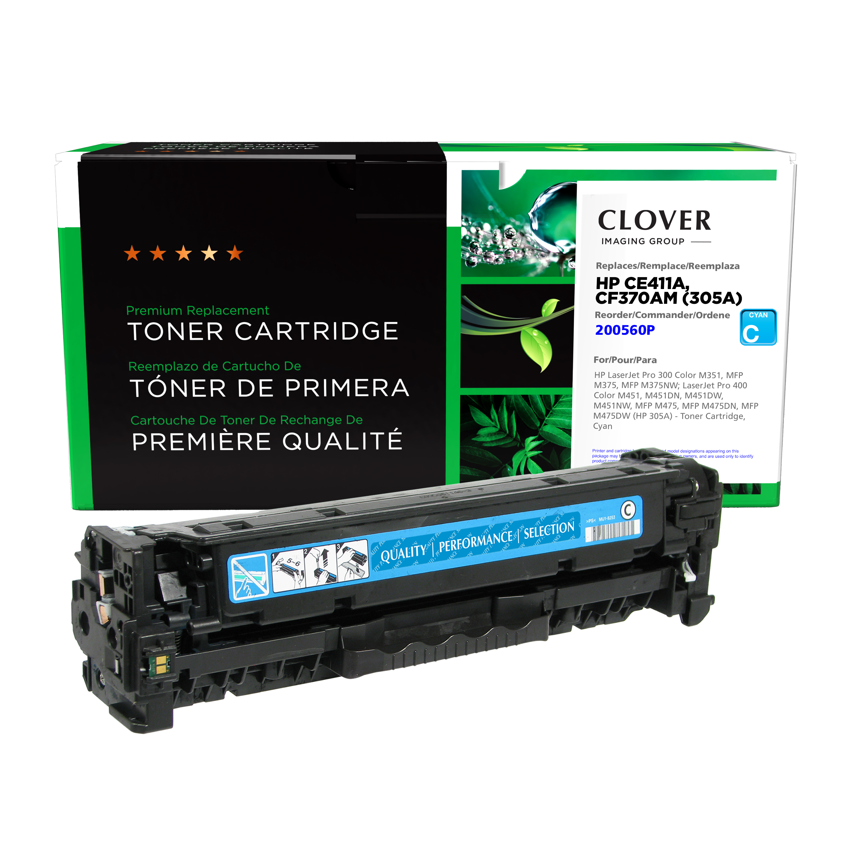 deelnemer Interactie eindeloos Clover Imaging Remanufactured Extended Yield Cyan Toner Cartridge for HP  CE411A (HP 305A)