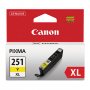 Canon Genuine OEM 6451B001 (CLI251XL) CLI-251XL Yellow Inkjet Cartridge