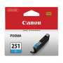 Canon Genuine OEM 6514B001 (CLI251) CLI-251 Cyan Inkjet Cartridge