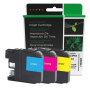 Clover Imaging Non-OEM New Cyan, Magenta, Yellow Ink Cartridges for Brother LC101 3-Pack
