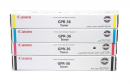 Canon Genuine OEM GPR-36 Toner Cartridges, Full Set (BK,C,M,Y)