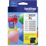 Genuine Brother LC203Y Inkjet, Yellow 550 High Yield