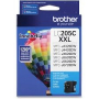 Genuine Brother LC205C Inkjet, Cyan 1.2K Extra High Yield