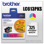 Brother LC-613PKS Ink Cartridges, 3/Pack - CMY (Genuine)