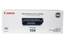 Genuine Canon 104 (0263B001) Toner Cartridge, Black 2K Yield