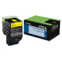 Lexmark Genuine OEM 80C1SY0 (Lexmark 801SY) Return Program Yellow Toner Cartridge (2K YLD)