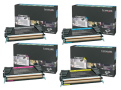 Lexmark Genuine OEM C736H1 Toner Cartridge Set (C736H1CG, C736H1KG, C736H1MG, C736H1YG)