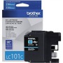 Brother Genuine OEM LC101C Standard Yield Cyan Ink Cartridge (300PG YLD)  