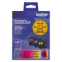 Brother LC1053PKS Ink Cartridges, 3/Pack, Extra High Yield - CMY (Genuine)
