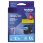 Brother LC-105C Ink Cartridge, Extra High Yield - Cyan (Genuine)