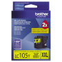 Brother LC-105Y Ink Cartridge, Extra High Yield - Yellow (Genuine)