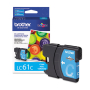 Brother Genuine OEM LC61C Innobella Cyan Ink Cartridge (375 YLD)  