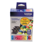 Brother LC753PKS Ink Cartridge, 3/Pack - CMY (Genuine)