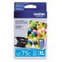 Brother LC75C Ink Cartridge, High Yield - Cyan (Genuine)