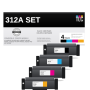 Compatible HP 312A Toner Cartridge Set (CF380A, CF381A, CF382A, CF383A)