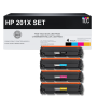 Compatible HP 201X Toner Cartridge Set (CF400X, CF401X, CF402X, CF403X)