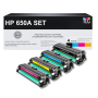 Compatible HP 650A Toner Cartridge Set (CE270A, CE271A. CE272A, CE273A)