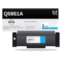 Compatible HP 643A (Q5951A) Toner Cartridge, Cyan 10K Yield