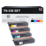 Compatible Brother TN-336 Toner Cartridges, High Yield - Full Set - BK,C,M,Y