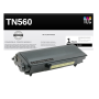 Compatible Brother TN560 (TN-560) Black High-Yield Toner Cartridge (6.5K YLD)