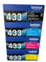 Brother TN433 Toner Cartridge Set, High Yield - BK,C,M,Y (Genuine)